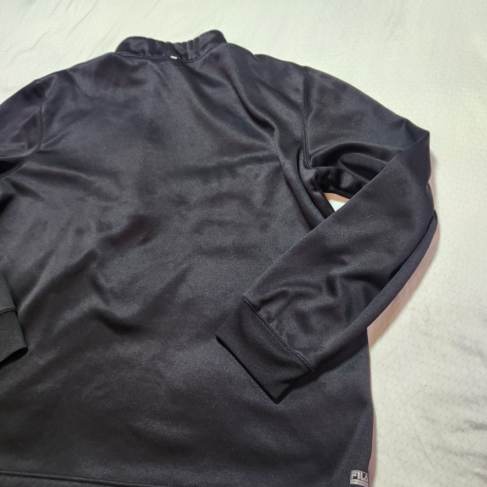 Mens Fila Sport Live in Motion 1/4 Zip Black Pullover - Size 2XL - Picture 10 of 11